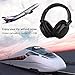 Ahutoru Bluetooth Headphones Over Ear, Hi-Fi Stereo Wireless Headset, Foldable, w/ Built-in Mic and Wired Mode for PC/ Cell Phones/ TV