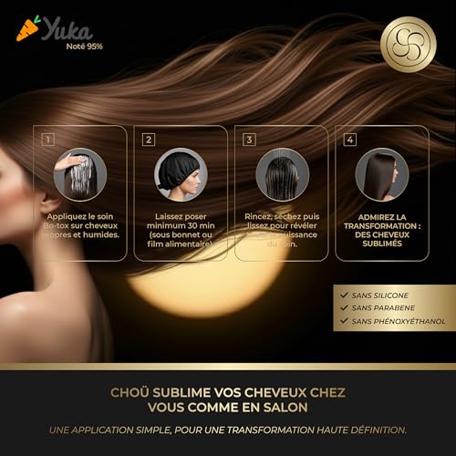 CHOÜ -BO-TOX Professional Hair Mask Ultra Repair Natural Keratin - Hyaluronic Acid, Silk Protein, Vitamin E - Dry and Damaged Hair - Smooth, Strengthens, Moisturizes and Repairs 1000 ml
