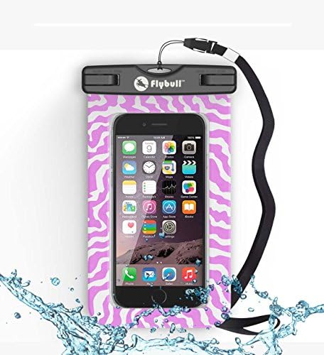 Flybull Waterproof bag(2017) for Iphone,Samsung or More,100 Feet Waterproof,Under 6 inches(Pink)