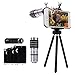 Telephoto Lens for iPhone 7/7 Plus/ 6/ 6S/ 6S Plus/ 5/ 5S/ 5C/ SE, Evershop iPhone Zoom Lens with Tripod + Phone Holder + Phone Case (telephoto Silver)