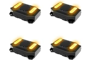 YUESONIC 102dB Reversing Backup Alarm & Light Warning System – 12-24V Beep Sound Safety Alert for Vehicles (Black-4 PCS)