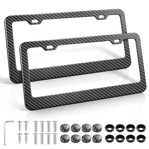 LivTee Carbon Fiber License Plate Frame