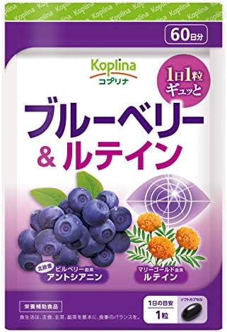 ブルーベリー ルテイン 60粒 1袋60日分 安心国内製造 ソフトカプセル 1日1粒 高濃度 北欧産ビルベリー アントシアニン 健康 サプリ サプリメント コプリナ