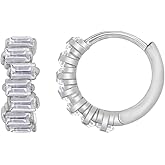 Amazon Essentials Baguette Stack Huggie Hoop Earrings