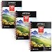 ARTEZA 5.5x8.5" Watercolor Pad, Pack of 3, 90 Sheets (140lb/300gsm), 30 Sheets Each, Spiral Bound Acid Free Cold Pressed Paper, Painting & Drawing Sketchbook, Perfect for Wet, Dry & Mixed Media primary