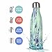 MIRA Double Walled Stainless Steel Cola Shape Water Bottle, 17-Ounce - Blue Wave