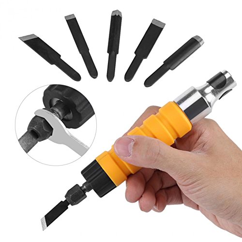 Woodworking Carving Chisel Carving Wood Tools Engraving Knife Hand Tool with 5 Blades and 1 Wrench