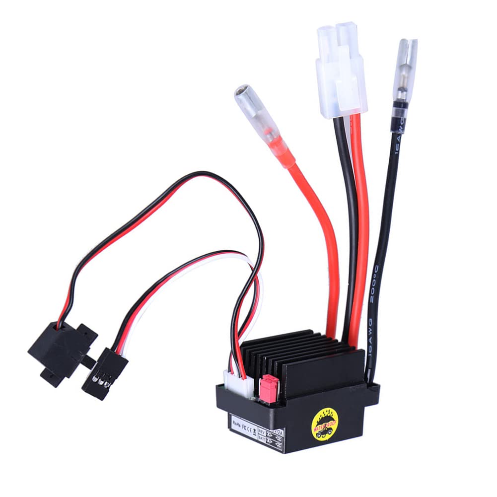 WANGCL 320A Brushed ESC Motor Speed Controller with BEC 5.6V/2A, Forward/Reverse/Brake, Compatible with 1/10 RC Car, Monster Truck, Crawler, RC Boat (6V–12V)