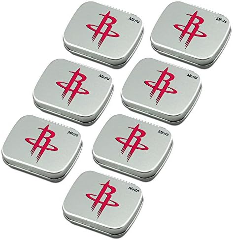 Houston Rockets Peppermint Candies 7-Pack. NBA sugar-free mints in decorative tins. About 85 mints per tin. Perfect for gifts, Valentine's Day, stocking stuffers. Only from Worthy.