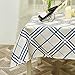 TUBEROSE 60 x 84 Inch Checkered Rectangle Table Cloth - Stain Resistant Waterproof Picnic Gingham Tablecloth for Outdoor Indoor, Navy Blue and White