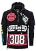 Mens Hipster Nascar Superior 308 Long Sleeves Pullover Hoody Black