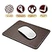 Insten Premium Leather Mouse Pad with Waterproof Coating, Non Slip & Elegant Stitched Edges, Brown