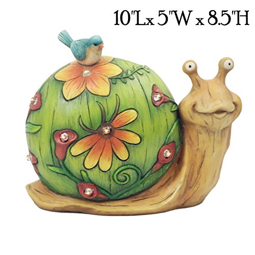 Garden Statues Solar Lights Snail Garden Decor, Figurines Decor with LED Lights,Outdoor Holiday