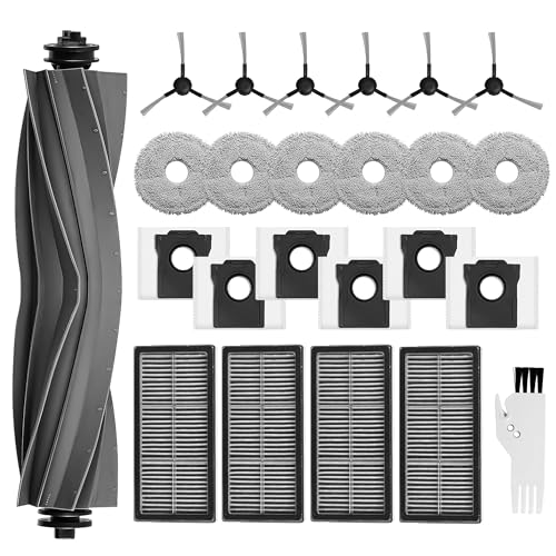 24 Pezzi Accessori per Robot Aspirapolvere per Dreame L10S Pro Ultra Heat, L10S Ultra Gen 2, X30 Ultra, X40 Ultra, Includono Spazzola Principale, Spazzole Laterali,Fáciles de instalar y reemplazar