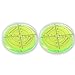 [2-Pack] Level Degree Mark - Bubble Level Measuring Tools - Ø66x10mm Large Spirit Bubble Surface Level Bullseye Round Inclinometers for PRO Measuring Tool (Green Liquid)
