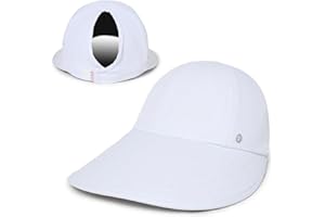 Ponyflo Sunblocker Wide Brim Hat - Oprah Awards Best Sun Hat - UV 50 Protection - Ponytail Sunhat for Women