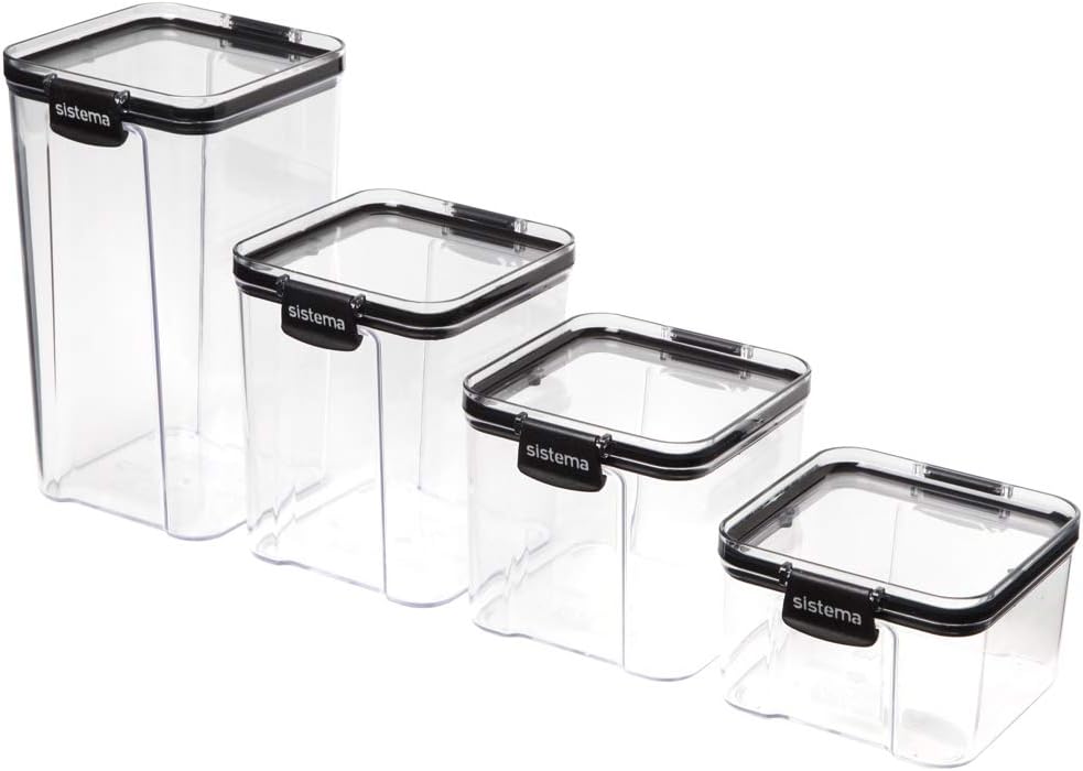 Sistema Ultra Airtight Pantry Storage Container, Clear Black, 1 Count (920 ml) - Image 5