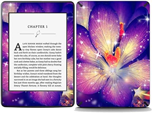 Decal Moments Vinyl Skin Decal Sticker Protective for Kindle Paperwhite eBook Reader Wrap Cover Skin Flowers (Get 1 Free Crystal Clear Case)