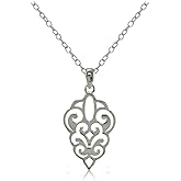 Hoops & Loops Sterling Silver High Polished Filigree Necklace