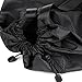 Chnano Drawstring Bag, Foldable Drawstring Backpack Lightweight Sports Gym Bag Unix (Black 2)