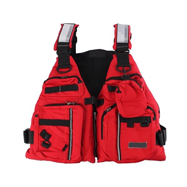 Red-Adult-Buoyancy-Aid-Sailing-Fishing-Kayak-Canoeing-Life-Jacket-Vest