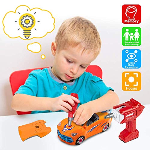 VATOS Take Apart Toy Racing Car, DIY Assembly Car Toy Lights & Sounds