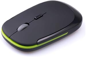 Portable Slim 2.4G USB Wireless Optical Mouse Suitable for Desktop and Laptop Computers Black Nice Processing