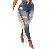 jeans with tassels on side