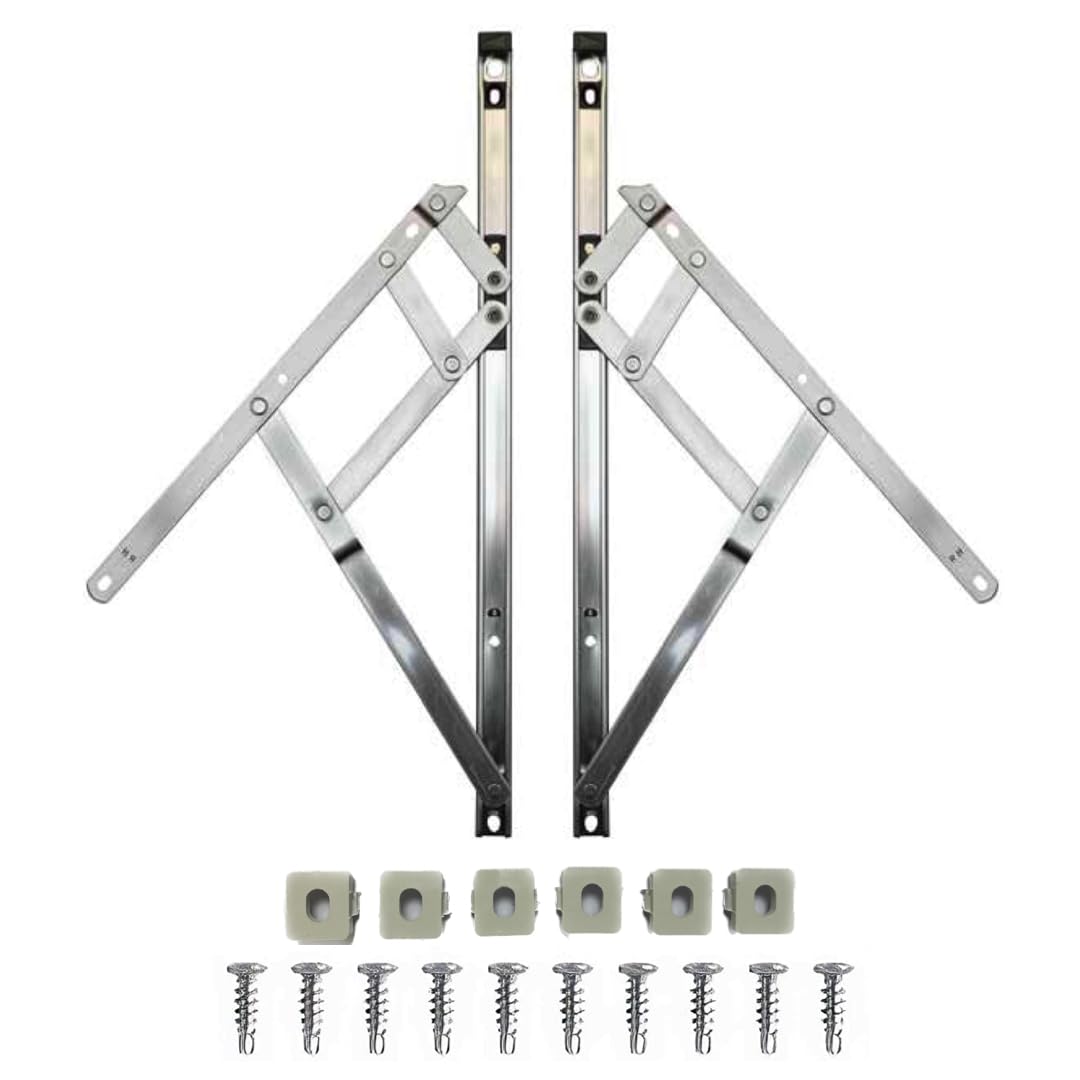 Genius® 12" (300mm) Retrofit UPVC Window Friction Stay Hinges Top Hung/Side Hung (One Pair)