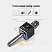 Portable Wireless Karaoke Microphone with LED Light, Mini Handheld Cellphone Karaoke Player Built-in Bluetooth Speaker, H8 Karaoke MIC Machine for Home KTV By IMMOSO (Gun Color)