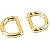 VersaKits 10 Pcs Heavy Duty D Rings 3/8 Inch Gold Solid Zinc Alloy Die Casting for Purse Making Leather Craft