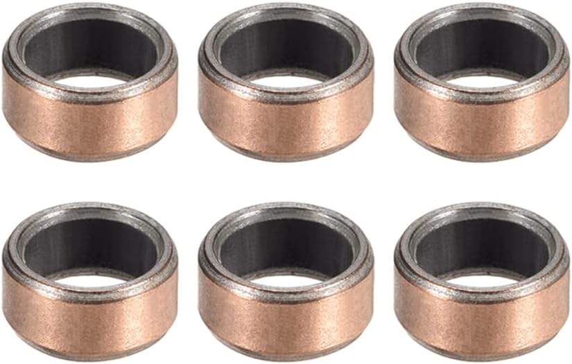 sourcing map Sleeve Bearing 6mm Bore x 8mm OD x 4mm L Plain Bushings 6pcs