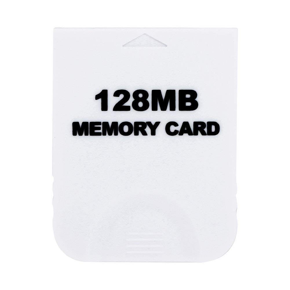 Gollec Memory Card 128MB (2048 Blocks) Compatible for Nintendo Wii GameCube NGC GC (White)