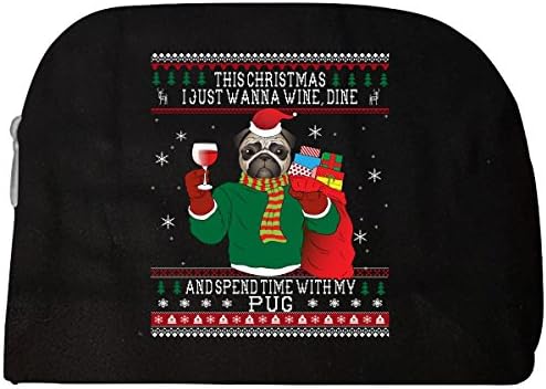 Pug Dog Ugly Christmas - Sweater Style Gift - Cosmetic Case