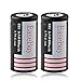 EaseBuy 2pcs 16340 Lithium Batteries CR123A Rechargeable Batteries Camera Batteries with 16340 Battery Charger