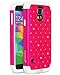 Fosmon HYBO-SD Diamond Star Design Hybrid Case for Samsung Galaxy S5 (Pink / White Bumper)