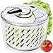 Large Salad Spinner Lettuce Dryer - Easy Spin Salad Spinner Large Vegetable Washer - Manual Salad spinner - Vegetable Dryer - Veggie Spinner Dry Salad Spinner By Fullstar