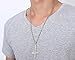 Dreamstone Stainless Steel Upside Down Cross Necklace for Men,Inverted Pendant with Chain,24