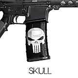 GunSkins AR-15 Mag Skin Camouflage Kit DIY Vinyl Magazine Wrap – 3 Pack (GS Skull)