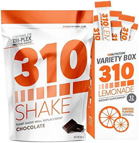 310 Shake and Lemonade Variety Box Meal Replacement Kit - Includes 28 Serving 310 Chocolate Shake and 310 Lemonade Variety Box with 6 Flavors (Chocolate)
