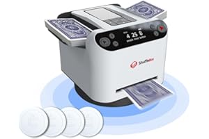 LEOYEE ShuffleBox G1 Pro Automatic Card Shuffler and Dealer 2-in-1, Ultra Quiet, Rechargeable, Works with UNO, Taco Cat Goat Cheese Pizza, Five Crowns, Monopoly Deal, Bicycle and Maverick Cards