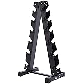 OKSTENCK A-Frame Dumbbell Rack Steel Weight Rack for Dumbbells, 6-Tier Rack Heavy Duty Vertical Dumbbell Holder for Home and 