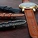 WOCCI Untextured Leather Watch Strap with Gold Buckle, 18mm 20mm 22mm Watch Band Bracelet for Men Women