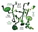 Marble Jungle Marble Run - 100 Pieces: 85 Translucent Marbulous Pieces + 15 Glass Marbles
