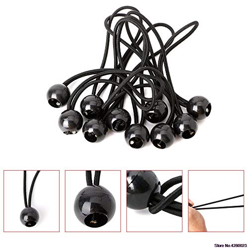 Dunnomart 10pcs/Set Flag Pole Clip Ball Bungee Cord Ties Rope Attach Windsocks Flags to Poles 828 - Thumbnail 4