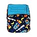 Charcoal Bamboo AIO All-In-One Cloth Diaper with Pocket, Velcro (Spaceship)