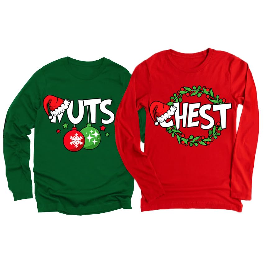 Photo 1 of ** ONLY RED *** Couples Matching Shirts Christmas Tshirts Matching Shirts for Couples Long Sleeve Funny Christmas Shirts