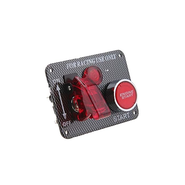 Buy Ronben Carbon Fiber Race Car Ignition Accessory Engine Start Push Button Switch Panel (1