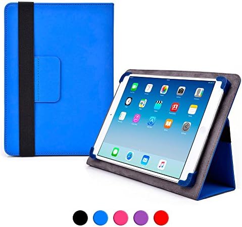 Velocity Micro Cruz T408 / T510 case, COOPER INFINITE ELITE Protective Rugged Shockproof Carrying Universal Portfolio Case Cover Folio Holder with Built-in Stand (Blue)
