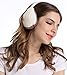 Metog Adult Knitted Removable Warm Winter Earmuffs White